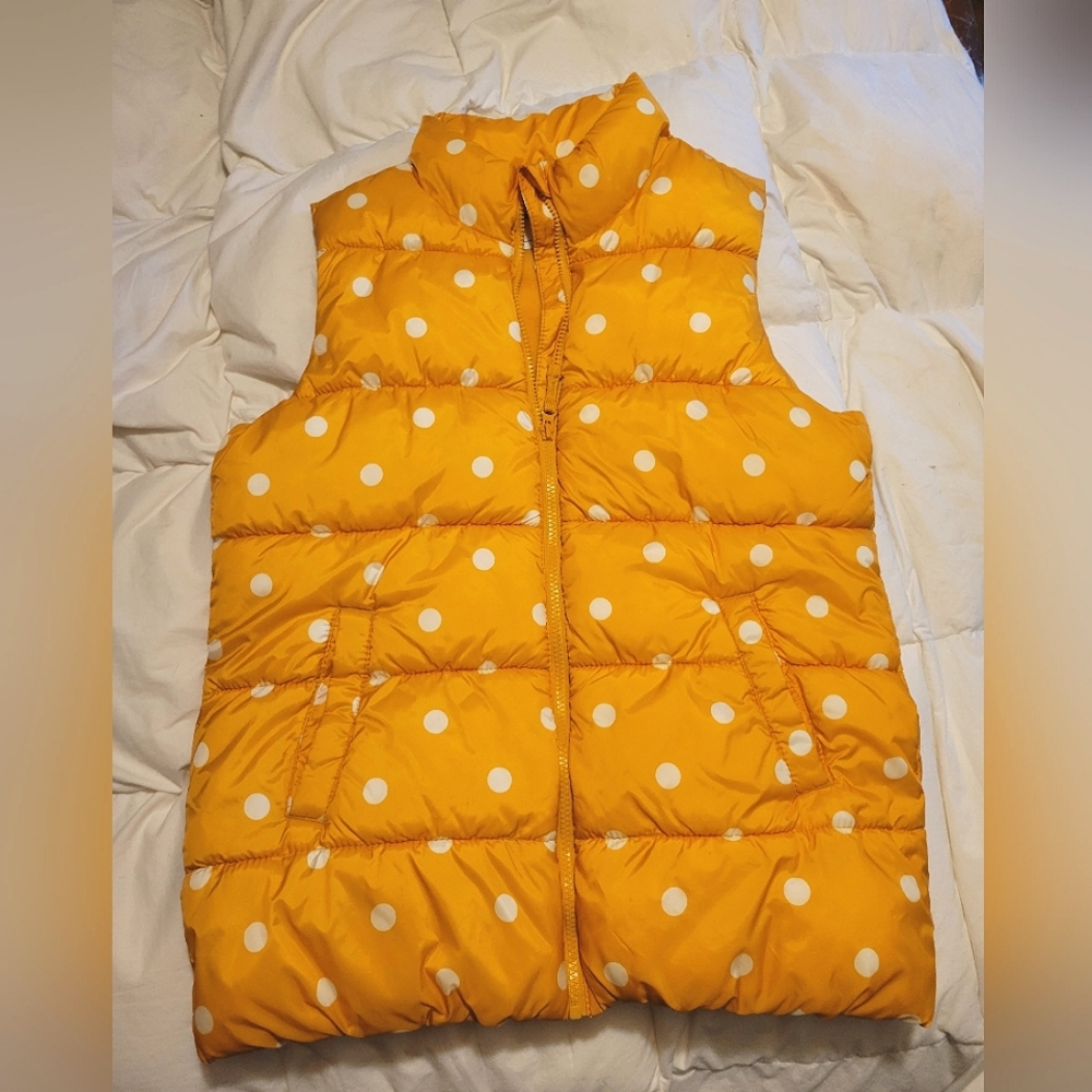 Old Navy Polka Dot Puffer Vest, Girls XXL 16